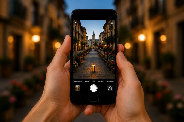 Telèfon utilitzant la càmera