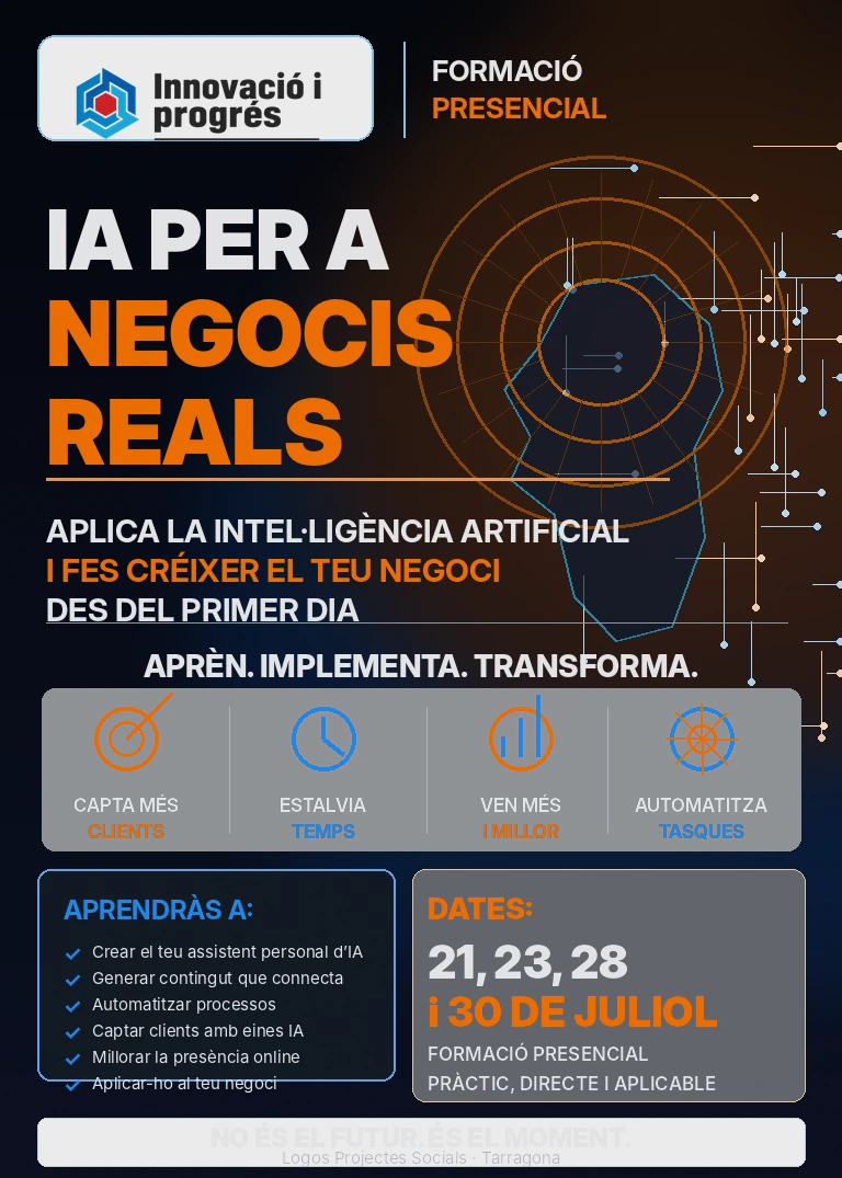 Cartell de la formació IA per a Negocis Reals