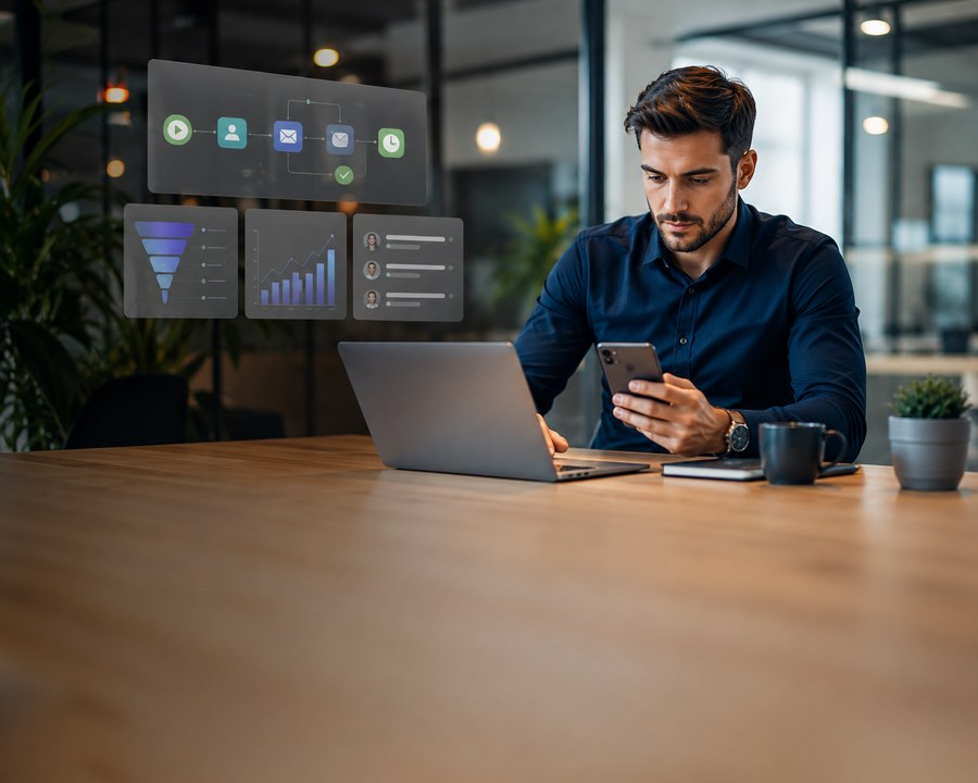 Professional utilitzant Intel·ligència Artificial per millorar el seu negoci
