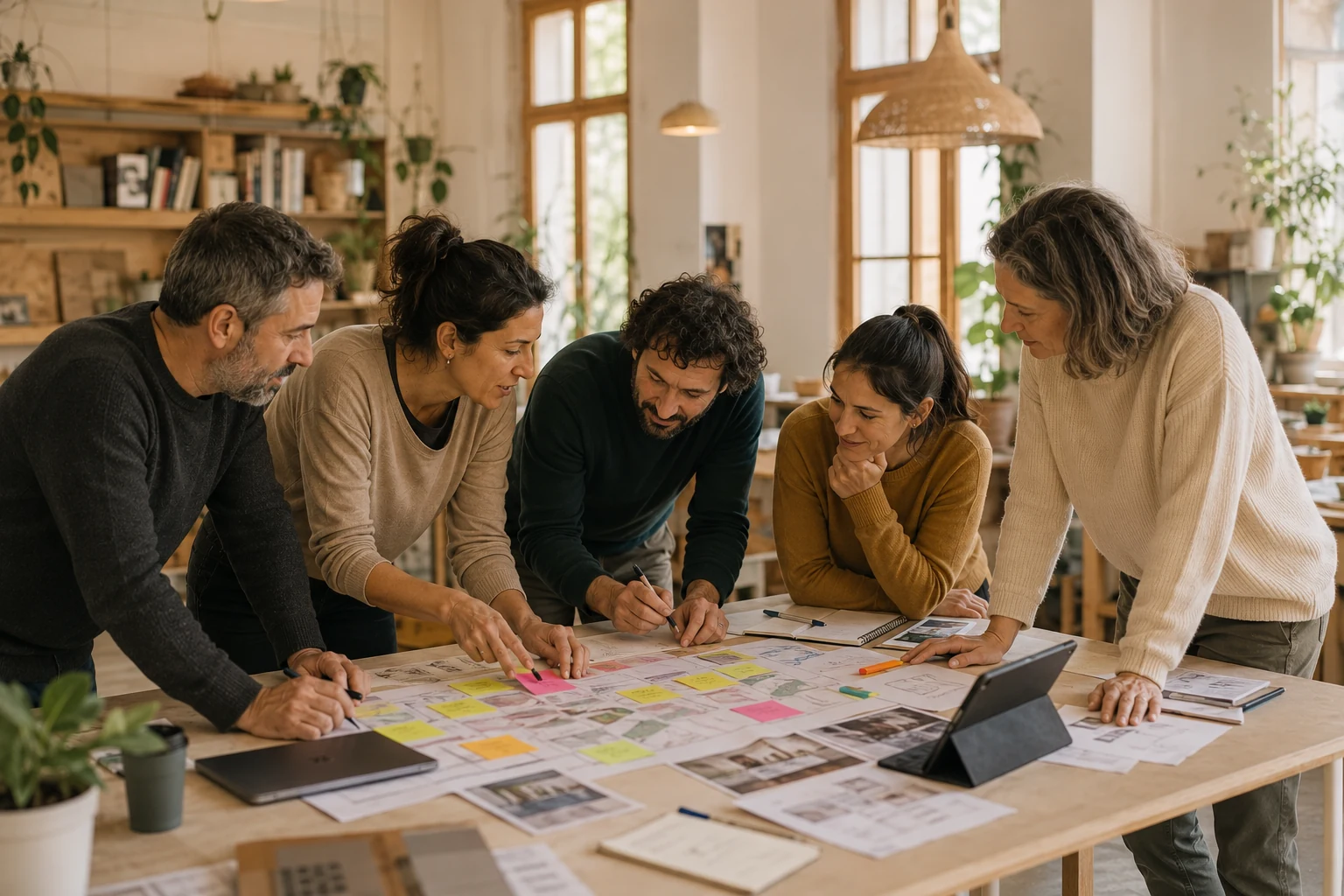 Equip treballant en un projecte d'innovació social