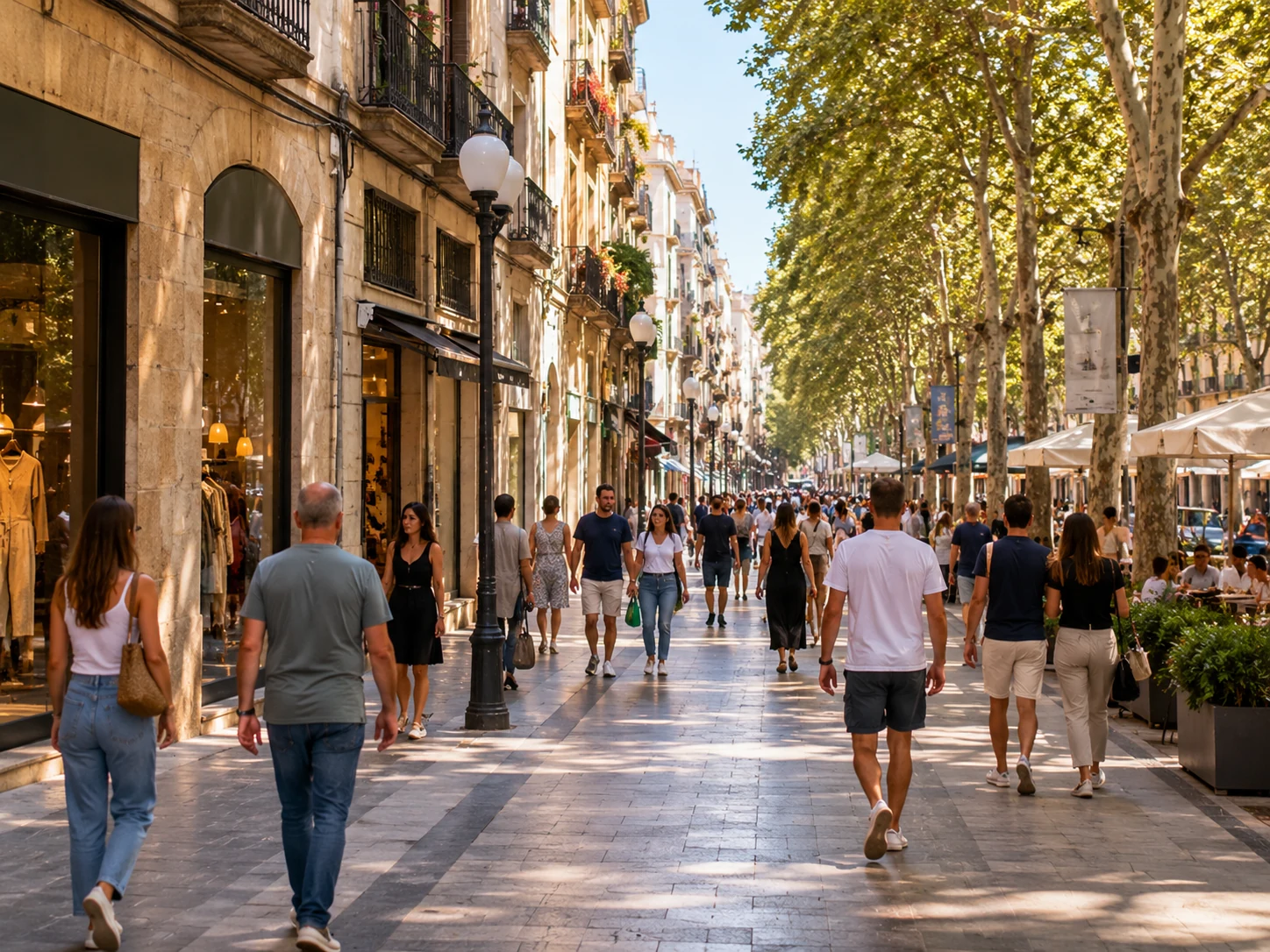 impulsa comerç Eix comercial urbà amb activitat i pas de vianants