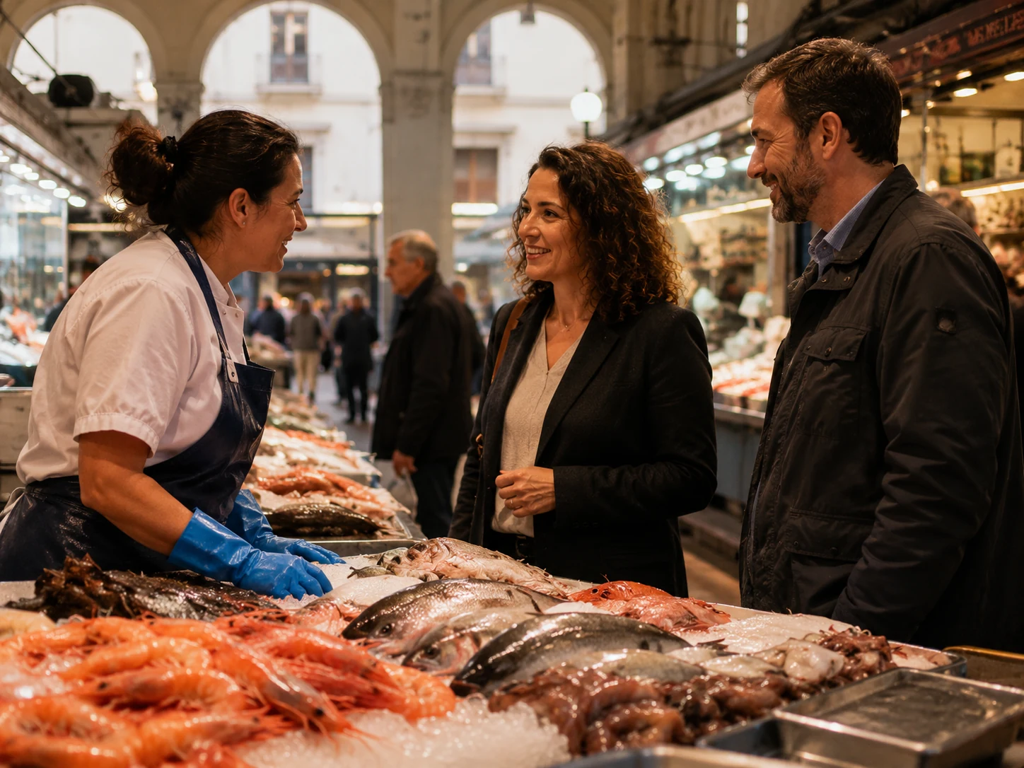 impulsa comerç Reunió entre comerç local i equip impulsor en un mercat mediterrani
